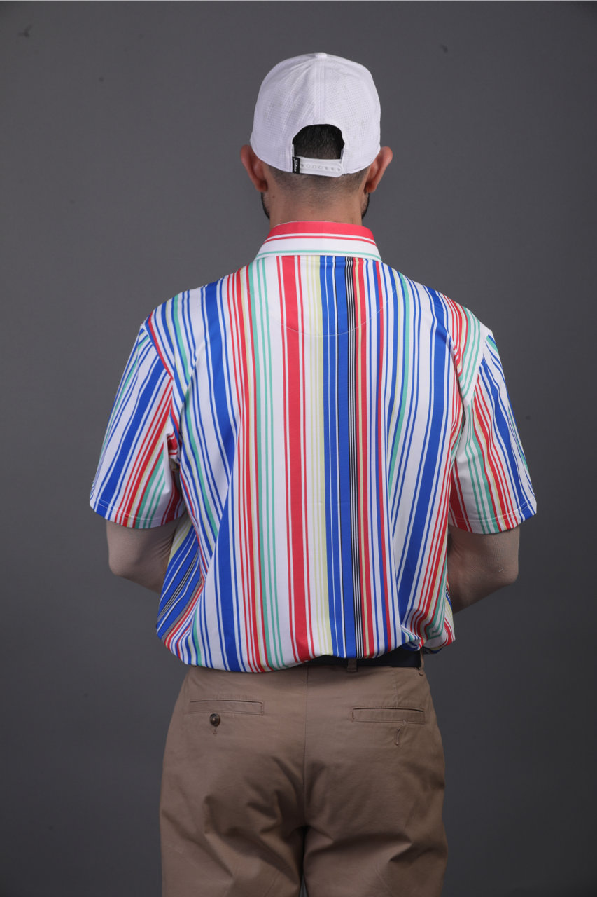 Luxe Vertical Stripes Multicolor Polo