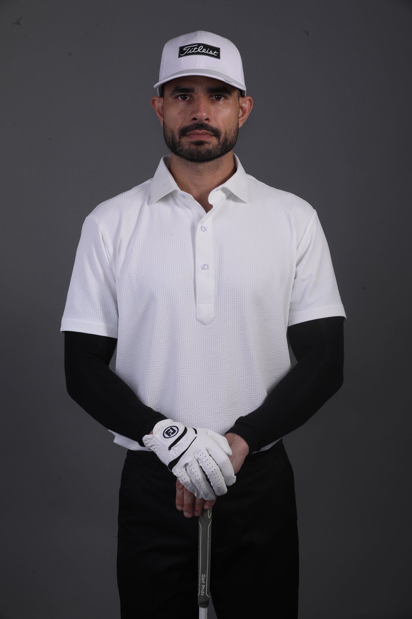 Regal Dot Structured Jaquard White Polo