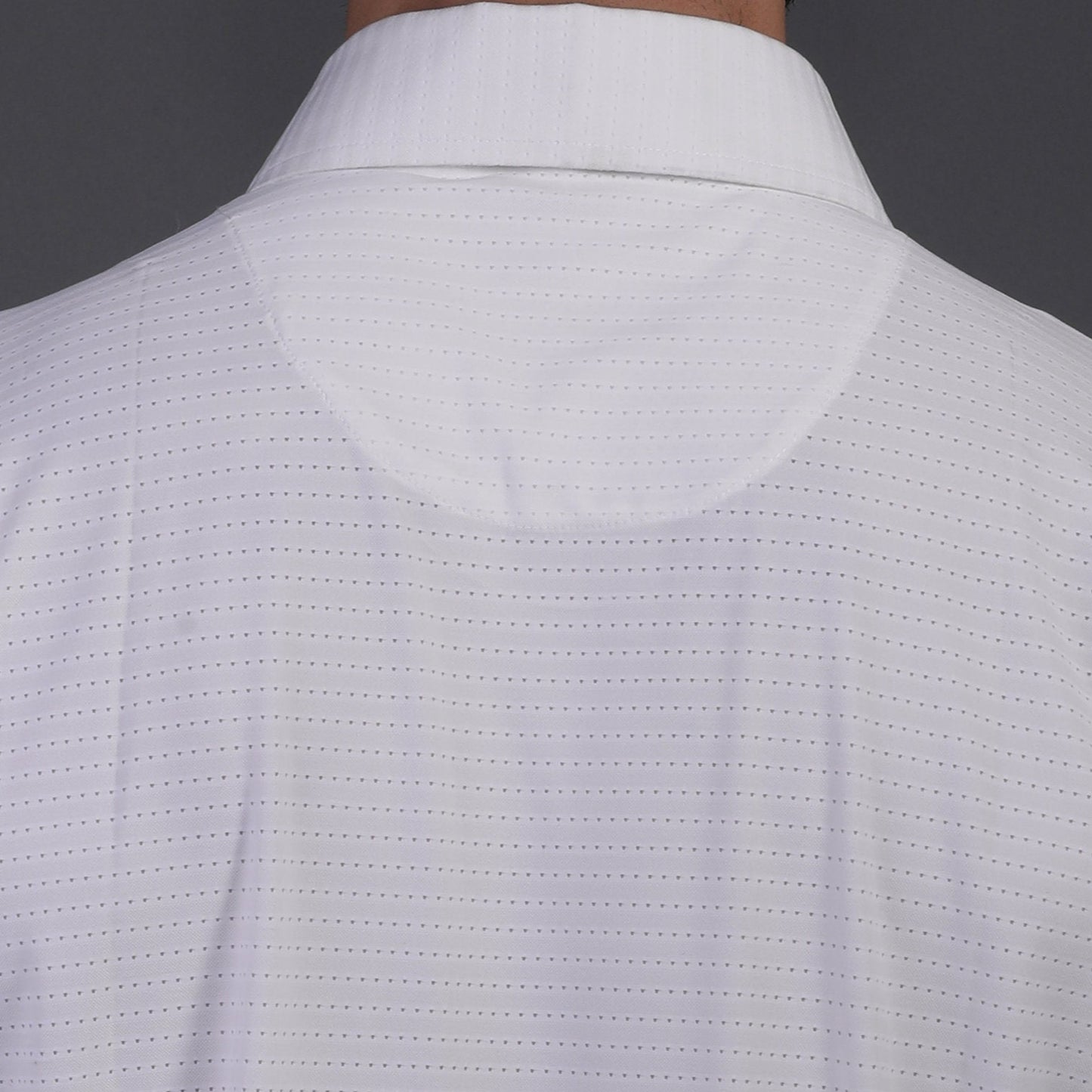 Regal Basic White Dot Jaquard Open Shirt
