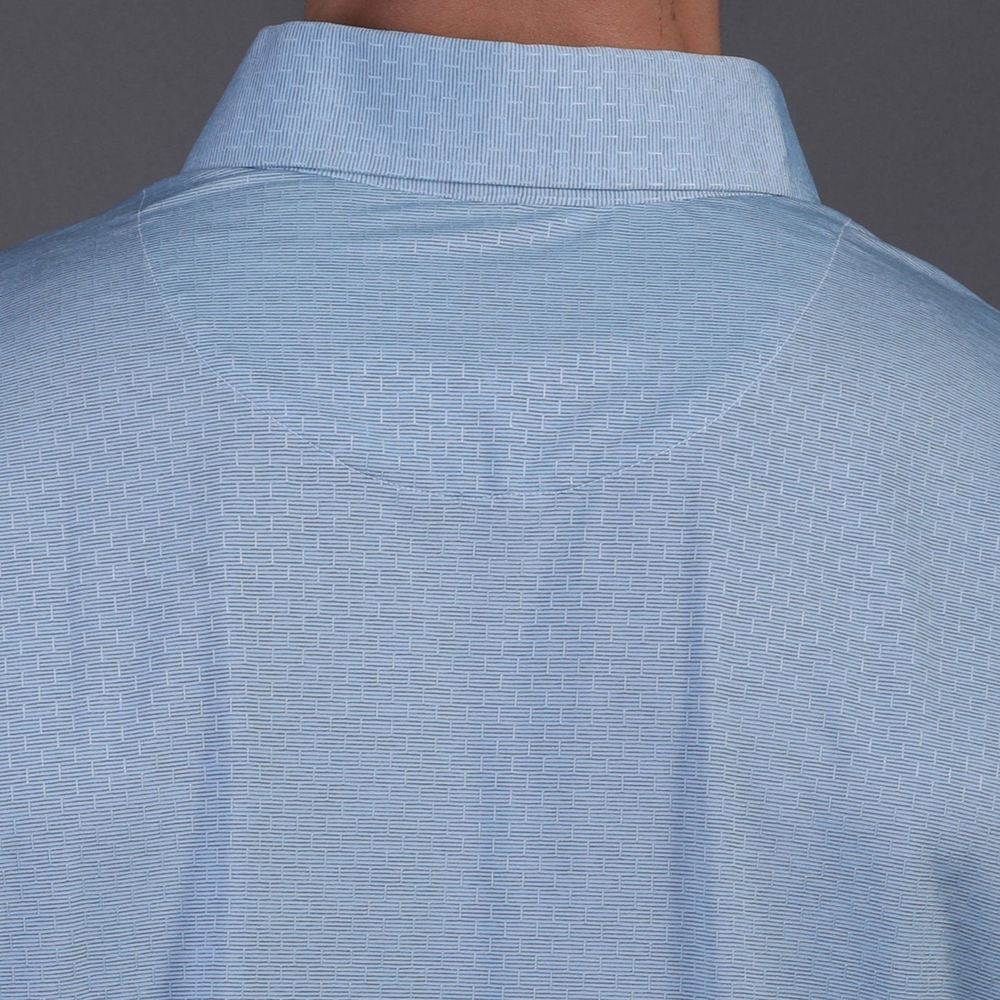Prestige Classic Light Blue Jaquard Knit Polo