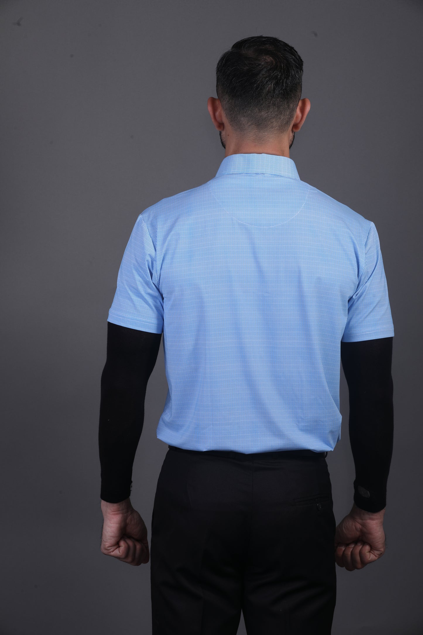 Prestige Classic Light Blue Jaquard Polo