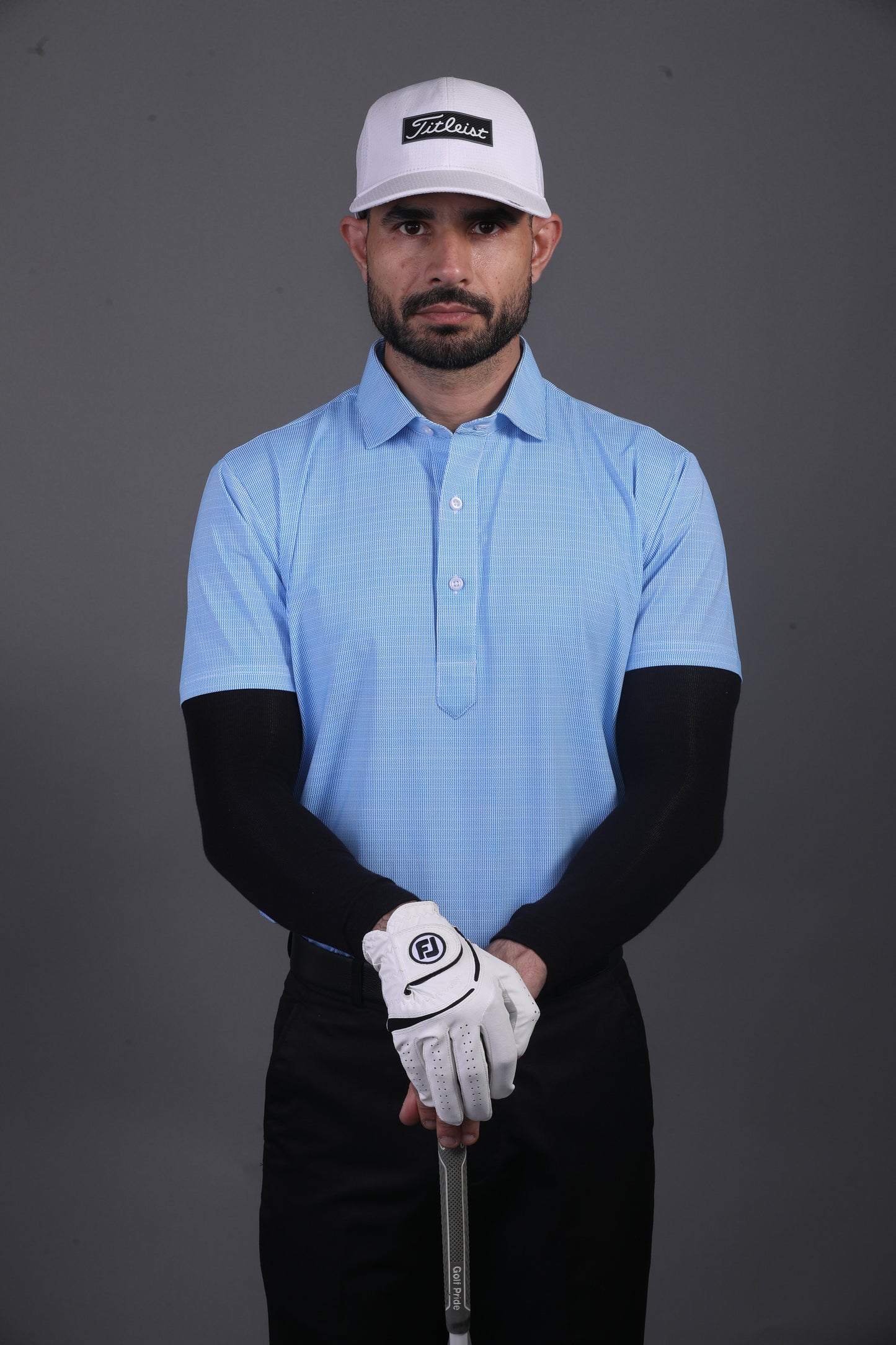 Prestige Classic Light Blue Jaquard Polo