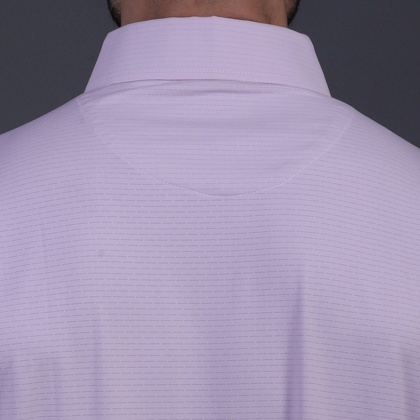 Premium Stripe Jaquard Light Pink DapperTee Open Shirt Polo For Office
