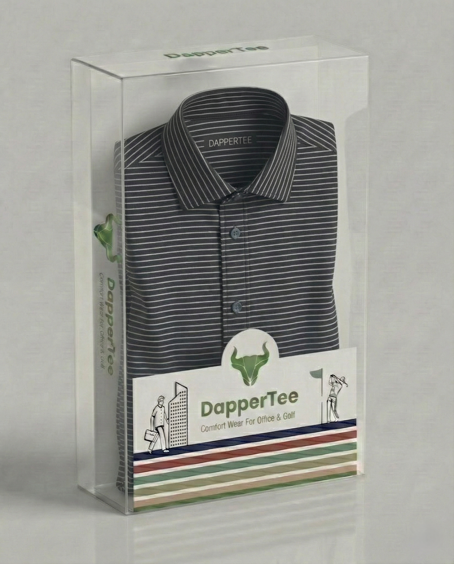 DapperTee premium open polo luxury packaging for high-end professional corporate gifting needs.
