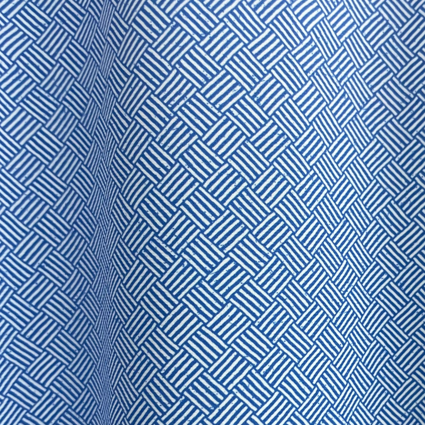 Long Sleeve Blue Jaquard print Polo