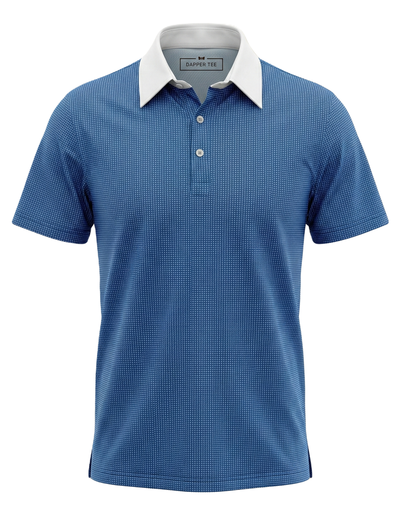 French Style Houndstooth Design Office Polo With White Collar