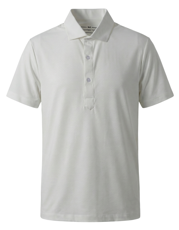 Icelandic Elegant White Striper Polo For Office