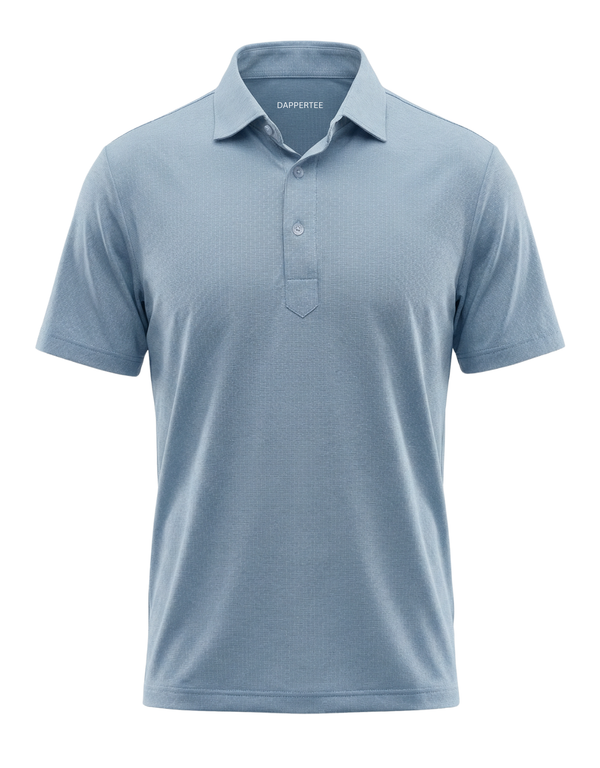 Prestige Classic Light Blue Jaquard Knit Polo