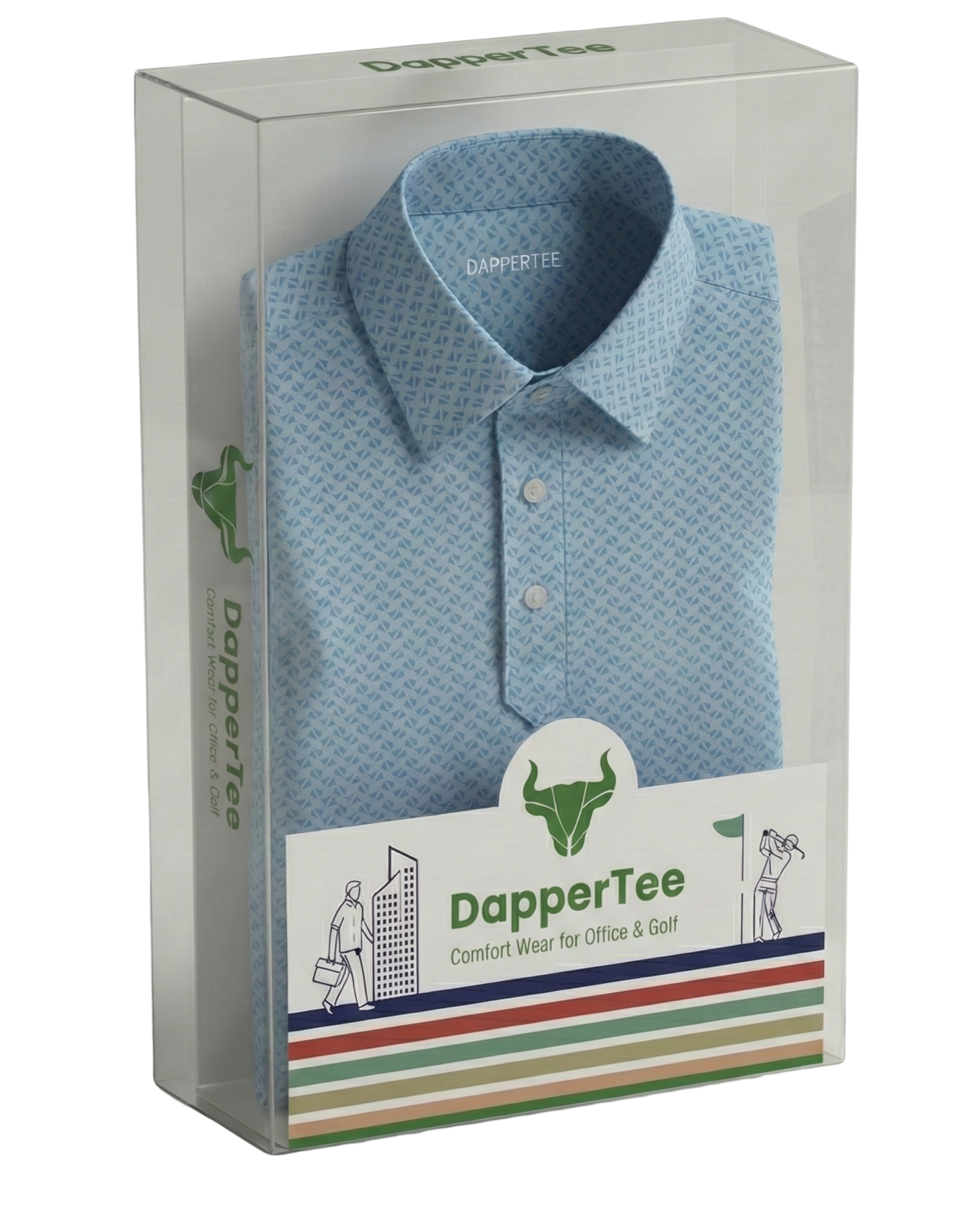 French Riveria Blue Polo For Office