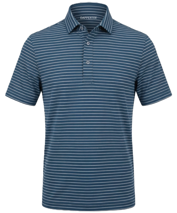 Product NamNavy Blue Jaquard White Striper Polo for Officee