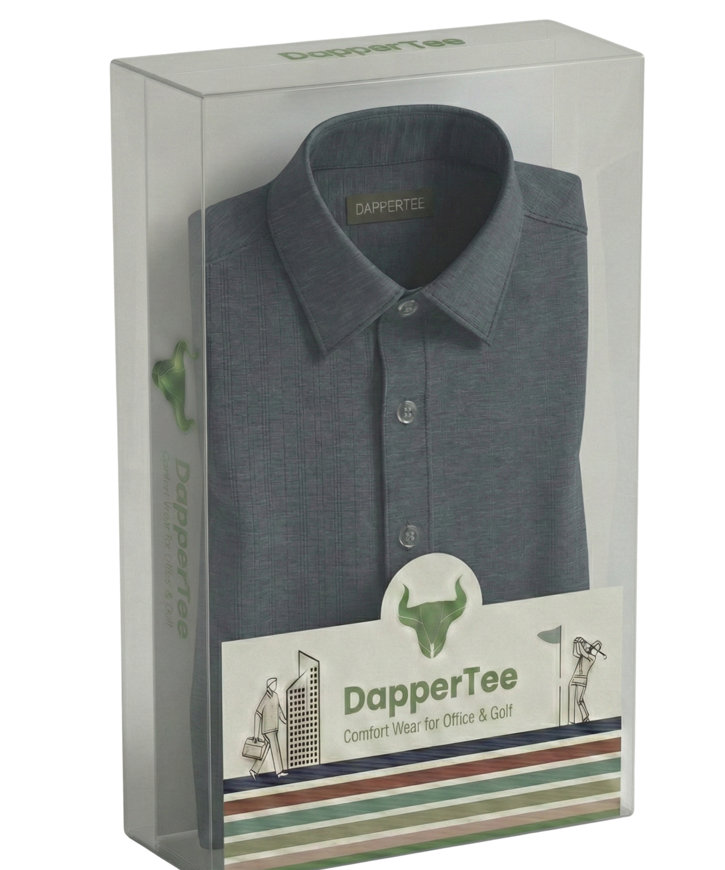 DapperTee premium open polo luxury packaging for high-end professional corporate gifting needs.
