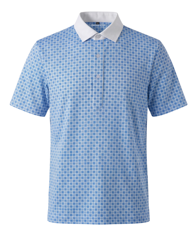 British Checks With White Collar Office Polo