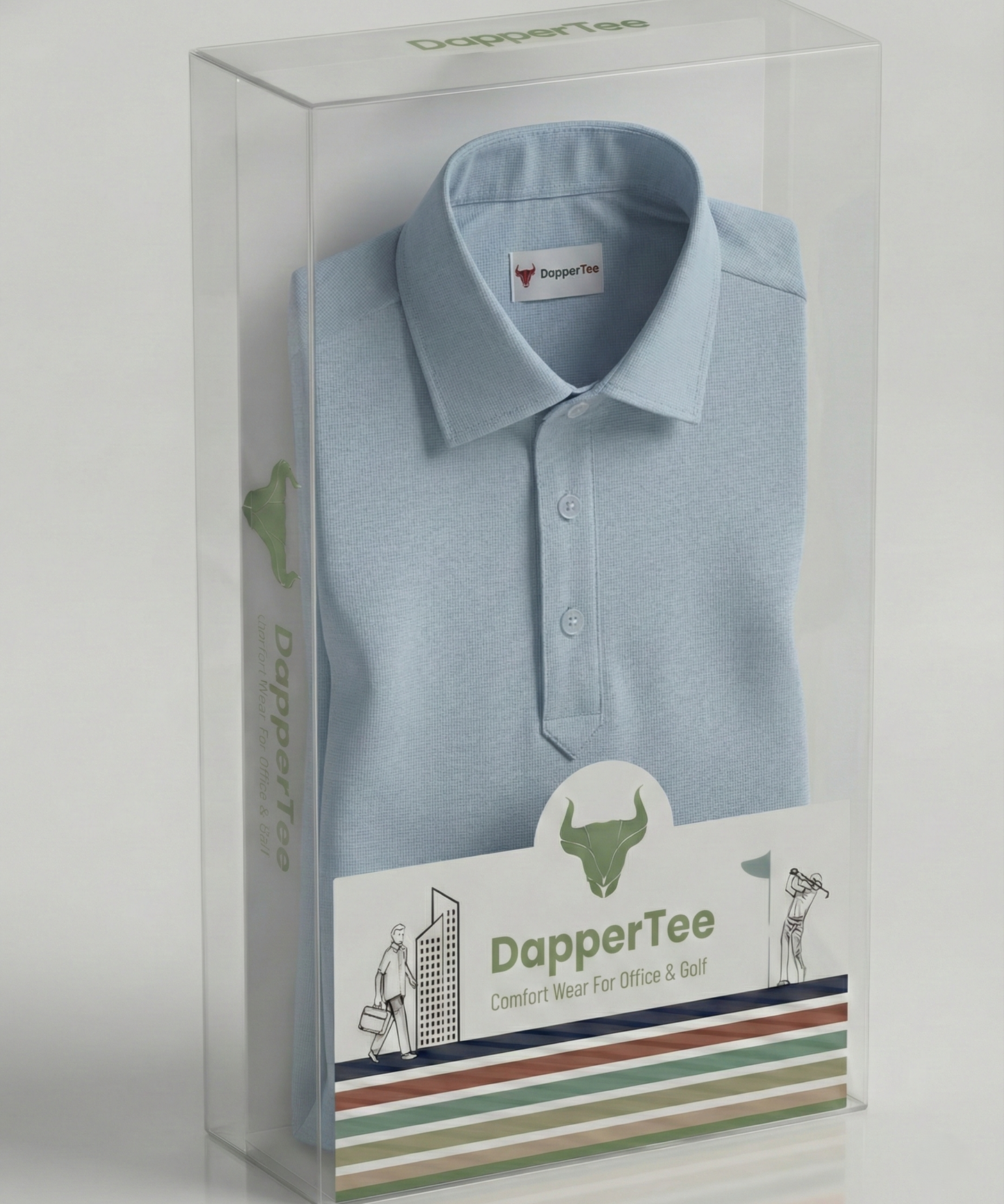 Afrikaans Ultra Silver Jaquard Polo For Office