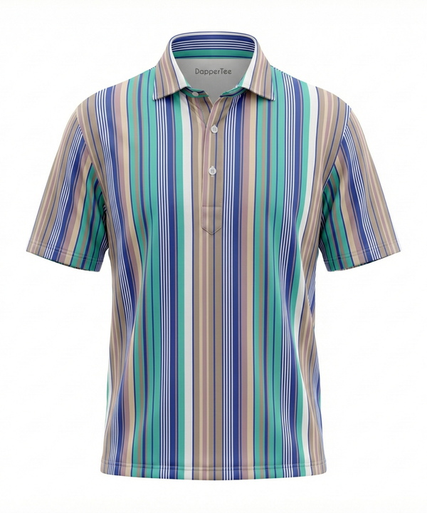 Luxe Vertical Stripes Multicolor Polo