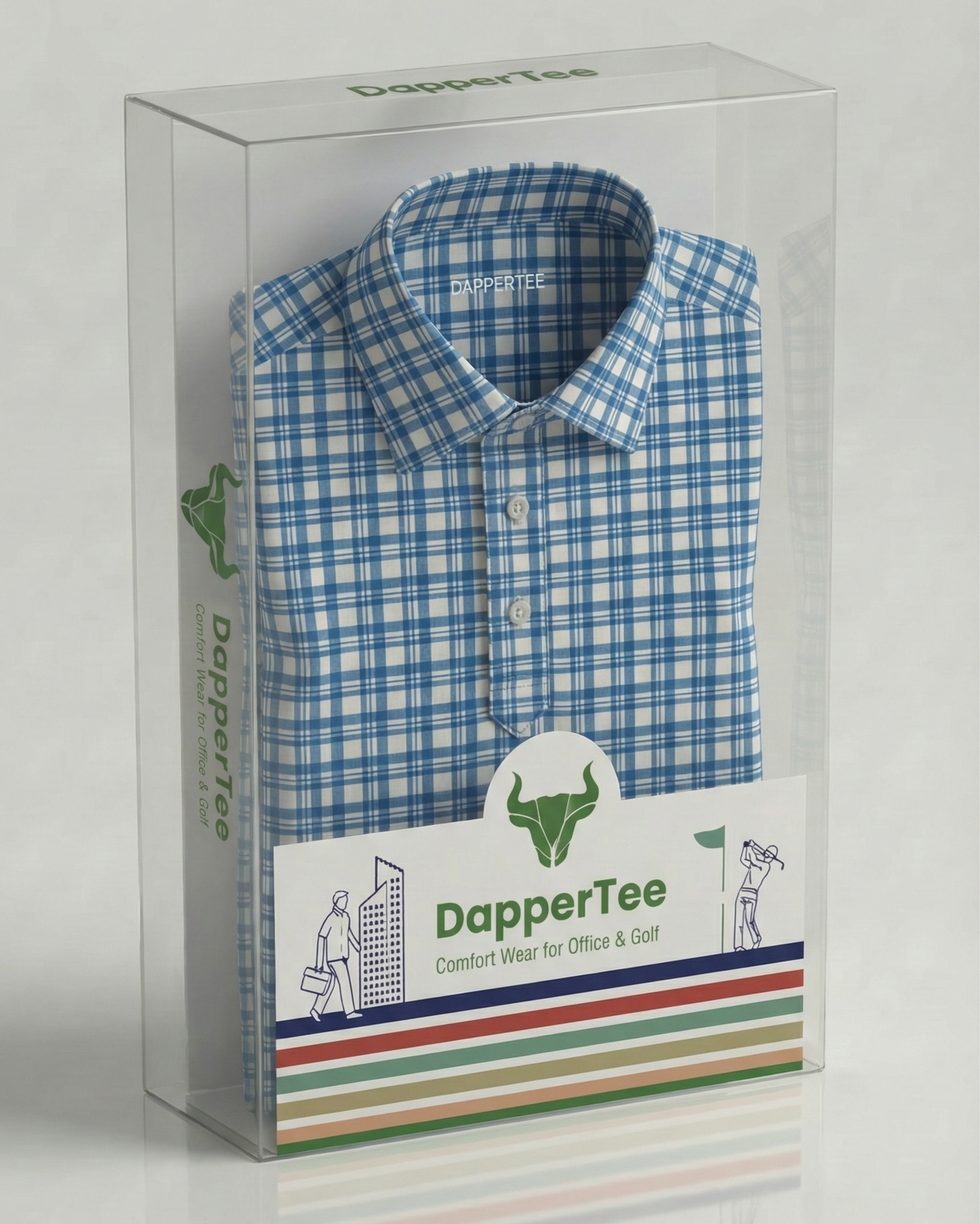 Manhattan Wall Street Blue Polo For Office