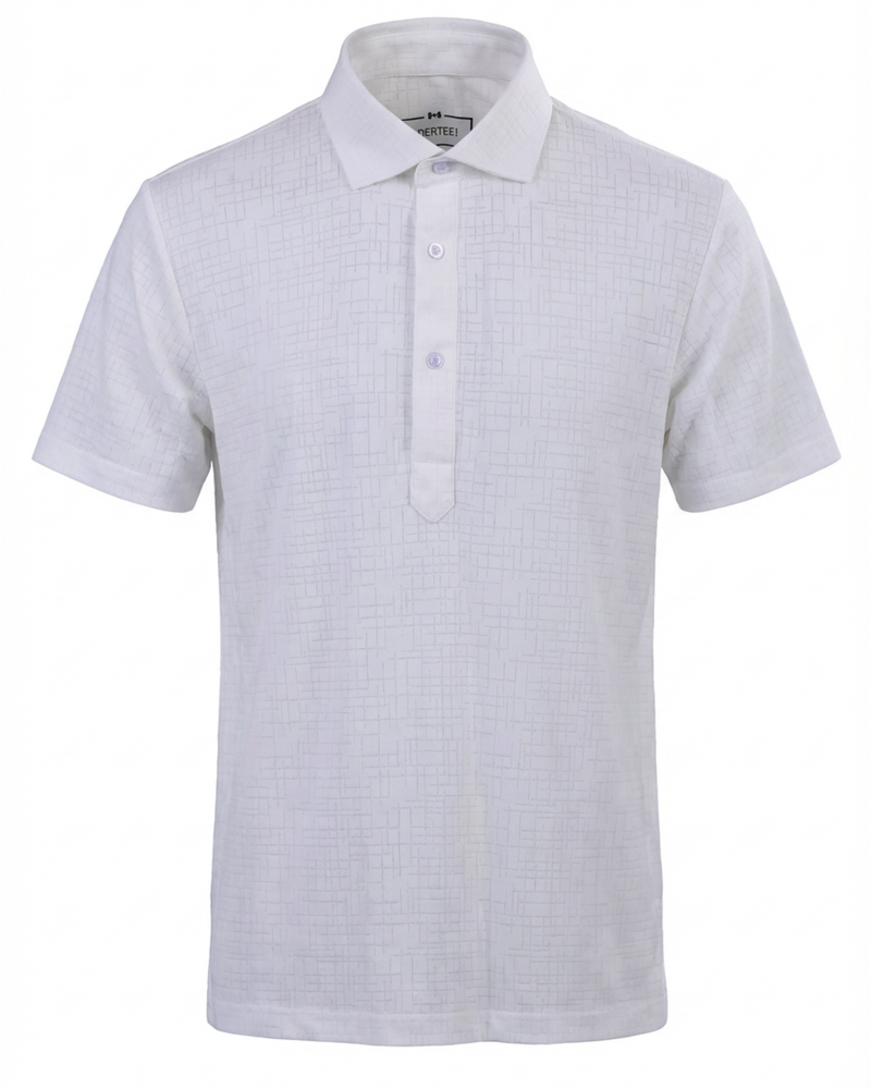 Regal Ultimate Jaquard Design Structure White Polo