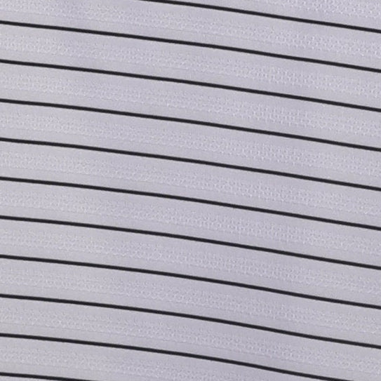 Regal White Black Stripe Open Shirt Polo