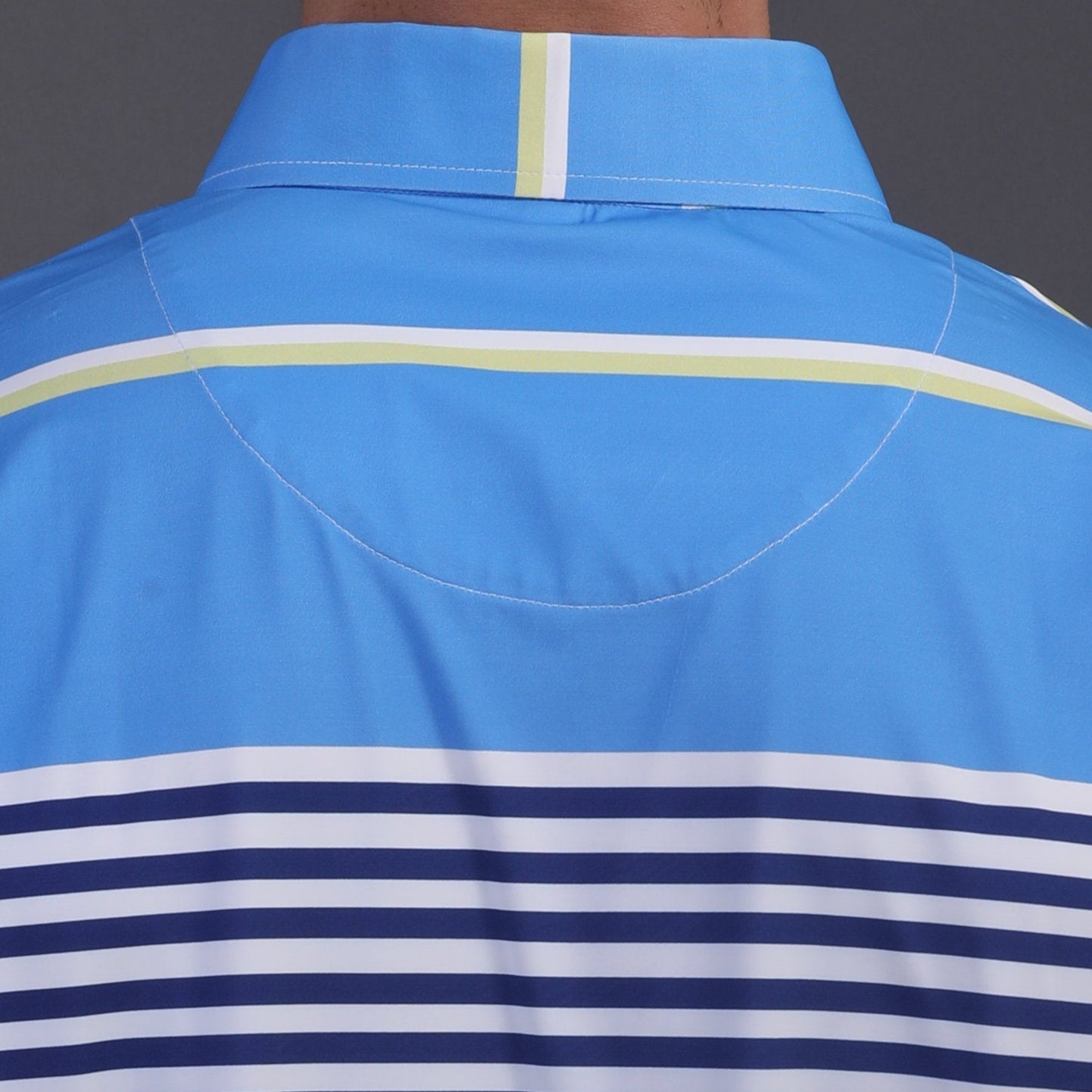 Luxe Stripes Design In Light Blue Polo
