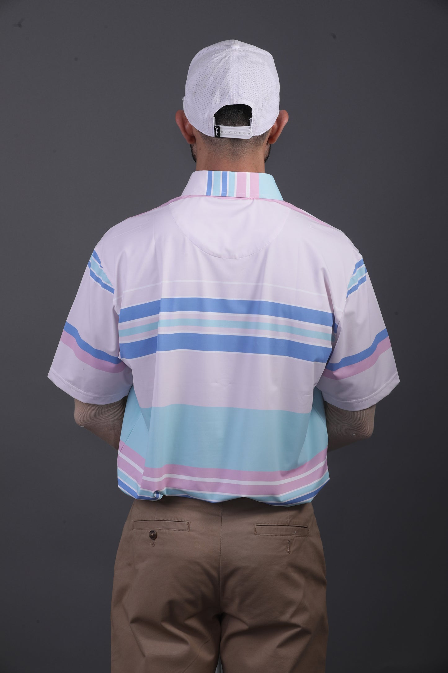 Pure Essential Flex Smooth Light Pink Stripe Polo