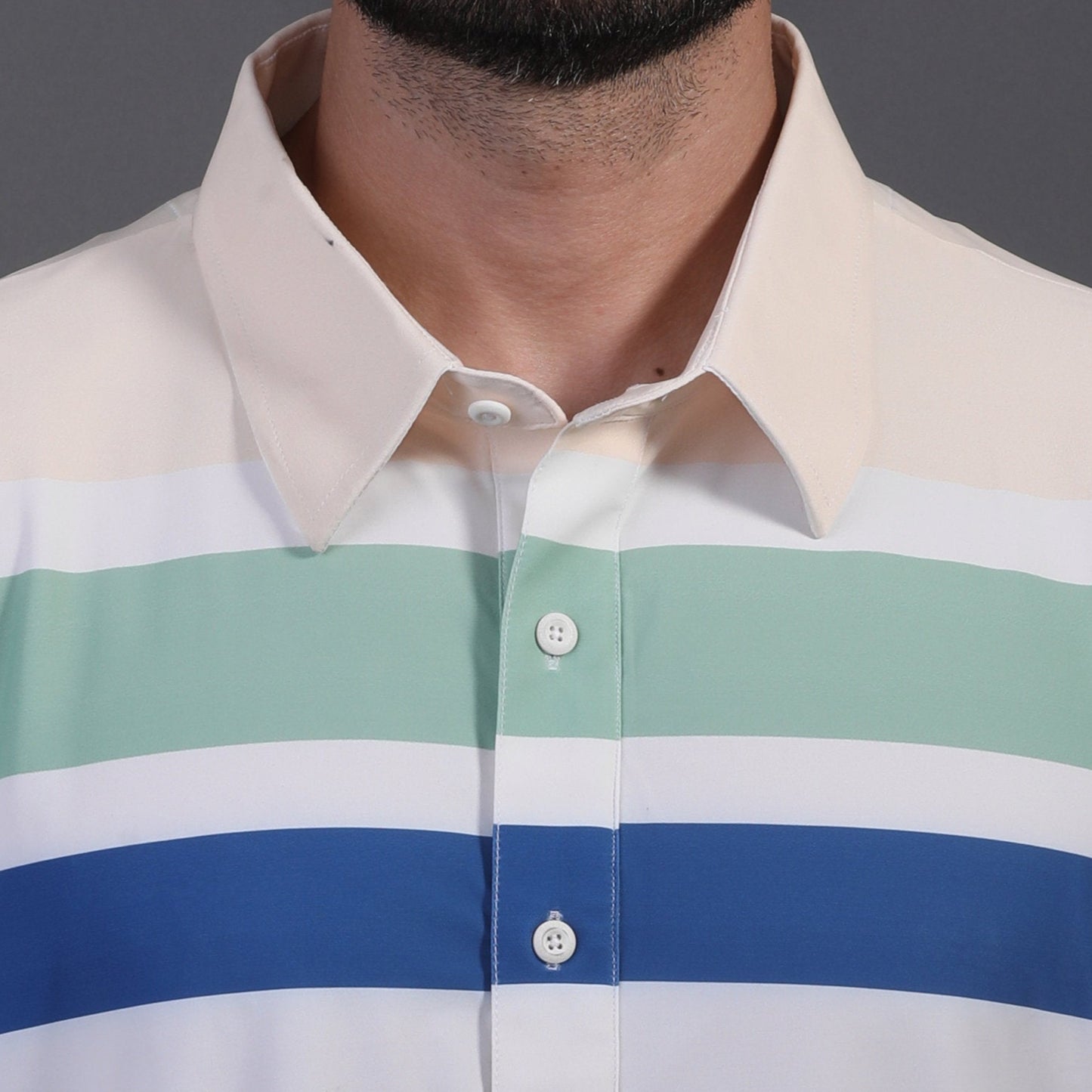 Super Essential Flex White Blue Red Polo