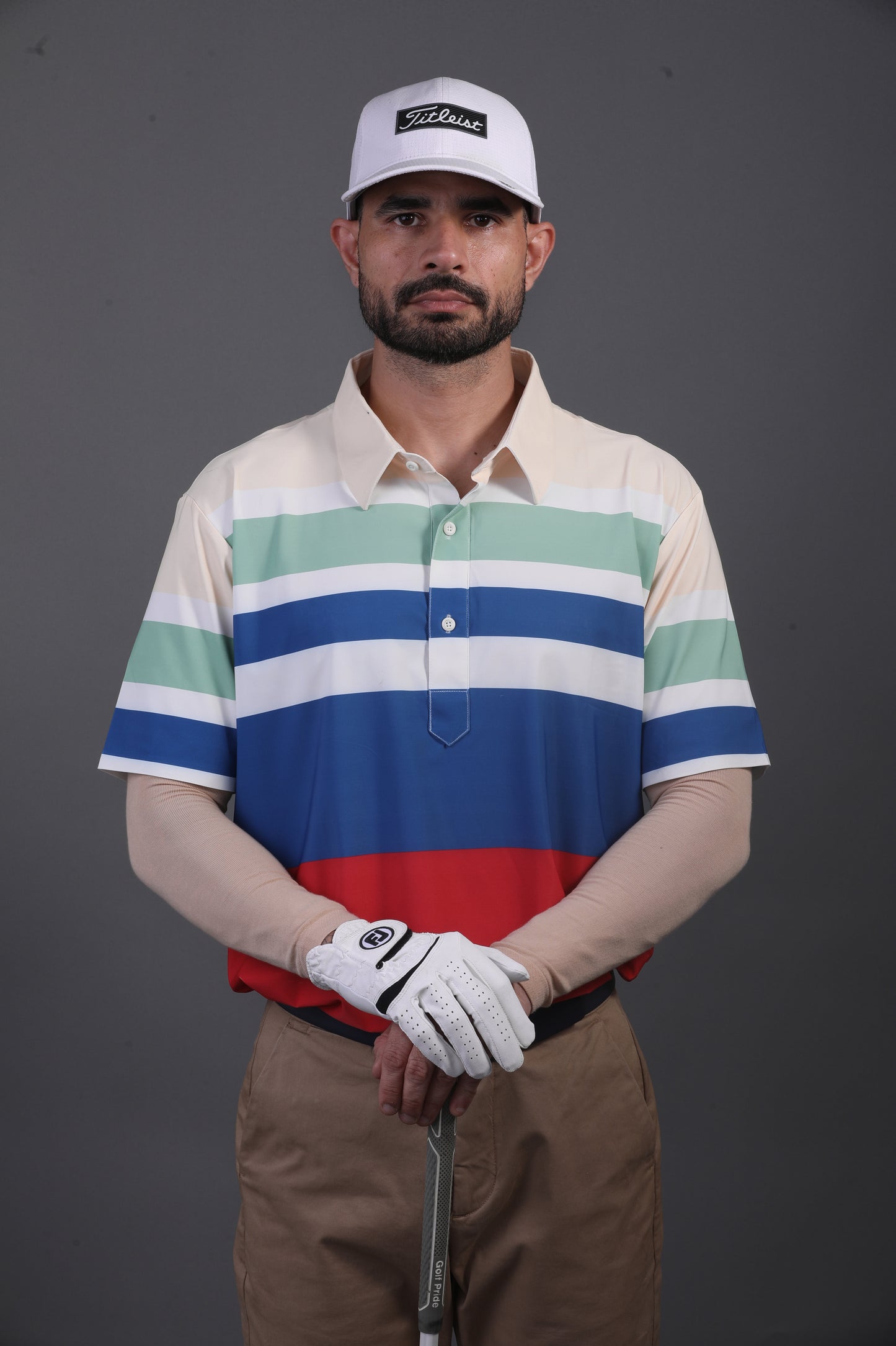 Super Essential Flex White Blue Red Polo