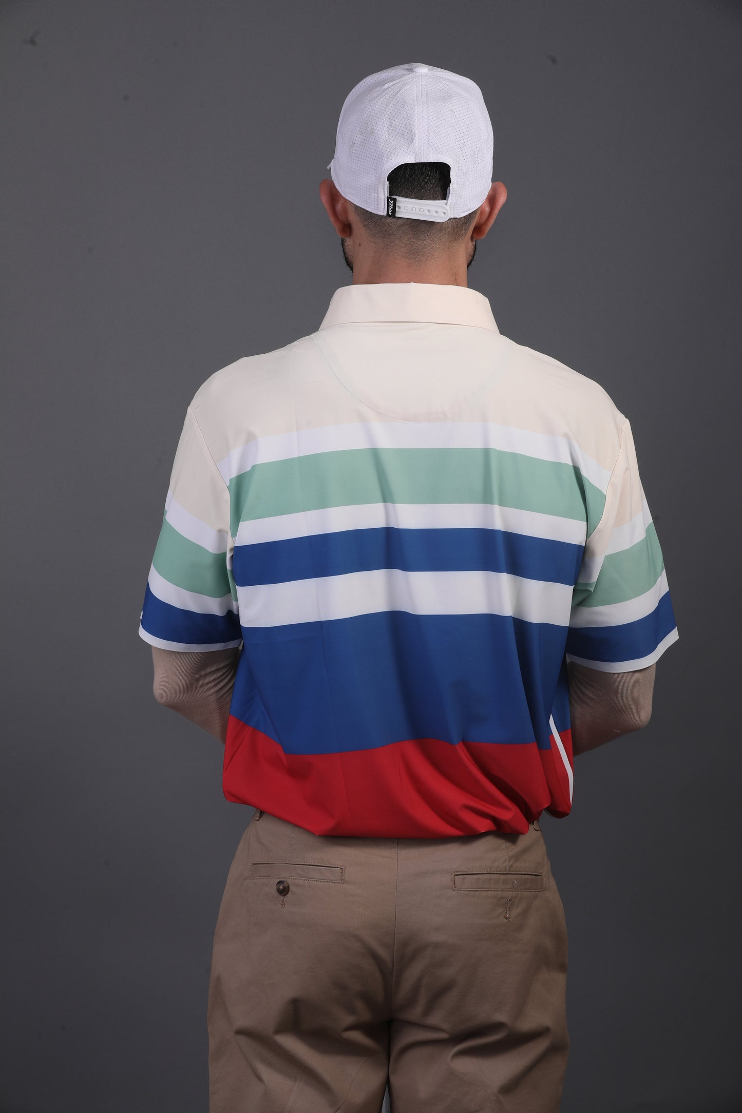 Super Essential Flex White Blue Red Polo