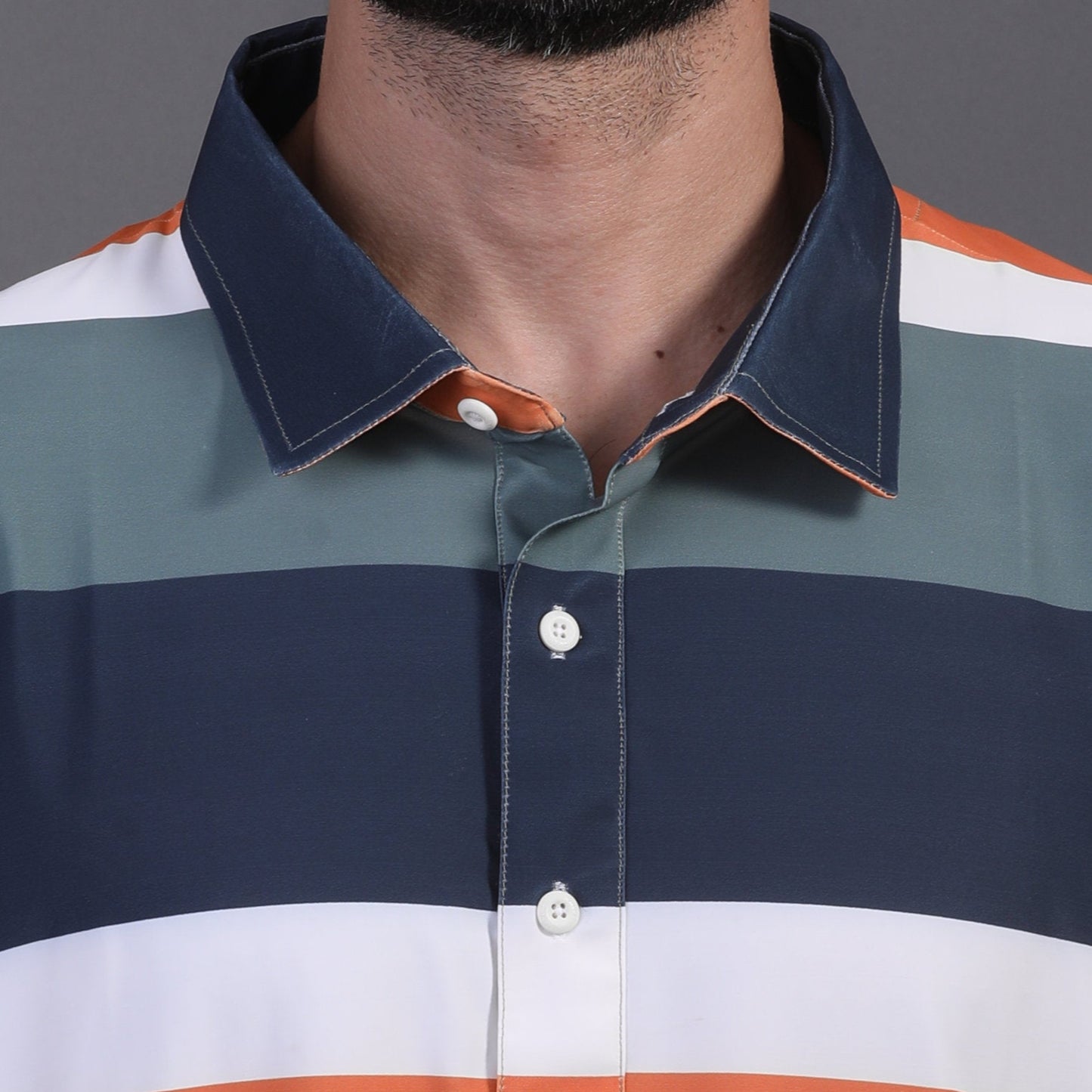 Pure Essential Flex Green Black White Orange Polo