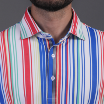 Luxe Vertical Stripes Multicolor Polo