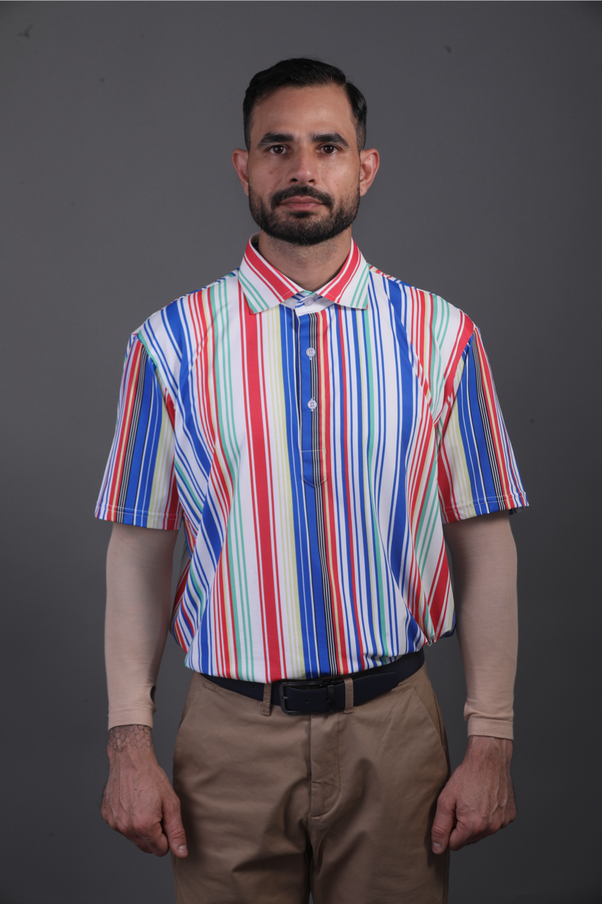 Luxe Vertical Stripes Multicolor Polo