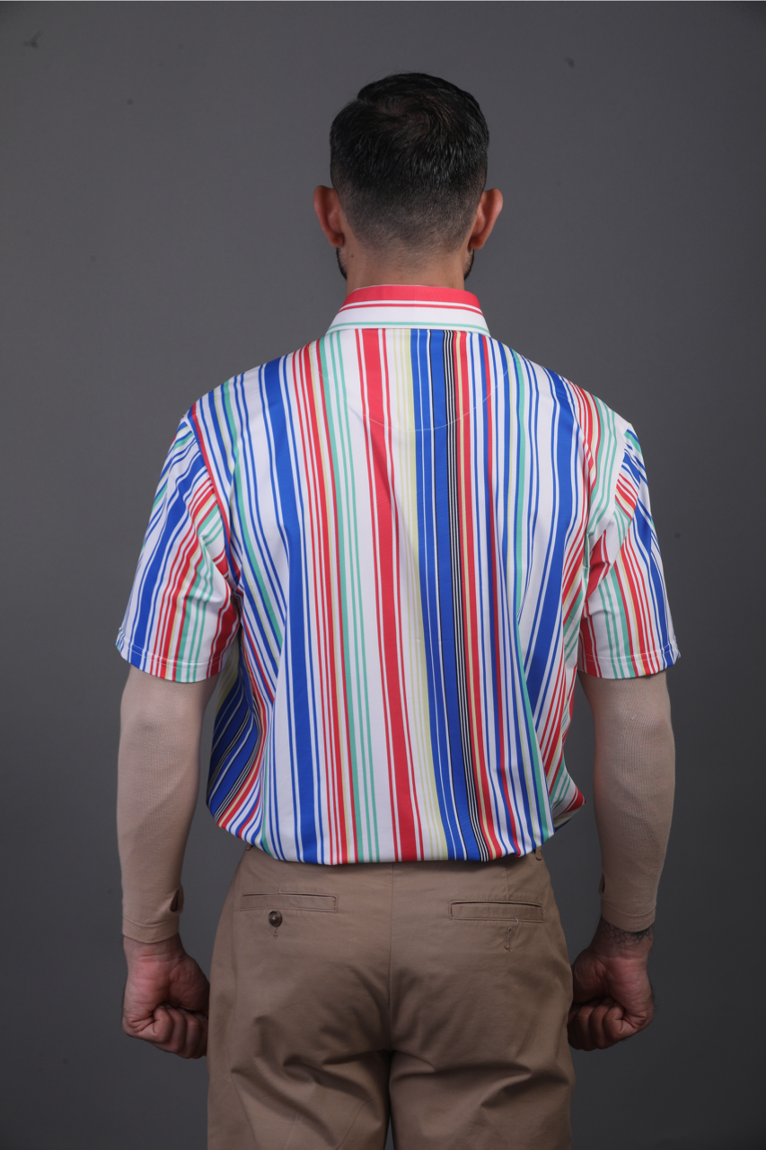 Luxe Vertical Stripes Multicolor Polo