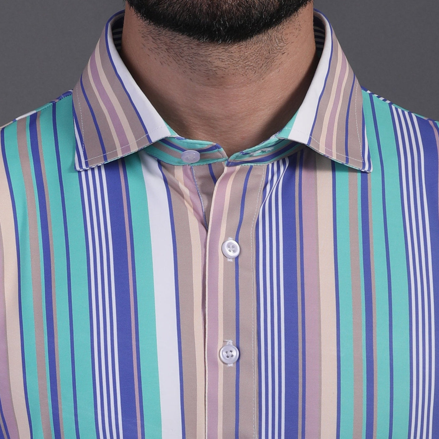 Luxe  Vertical Stripes Multicolor Polo