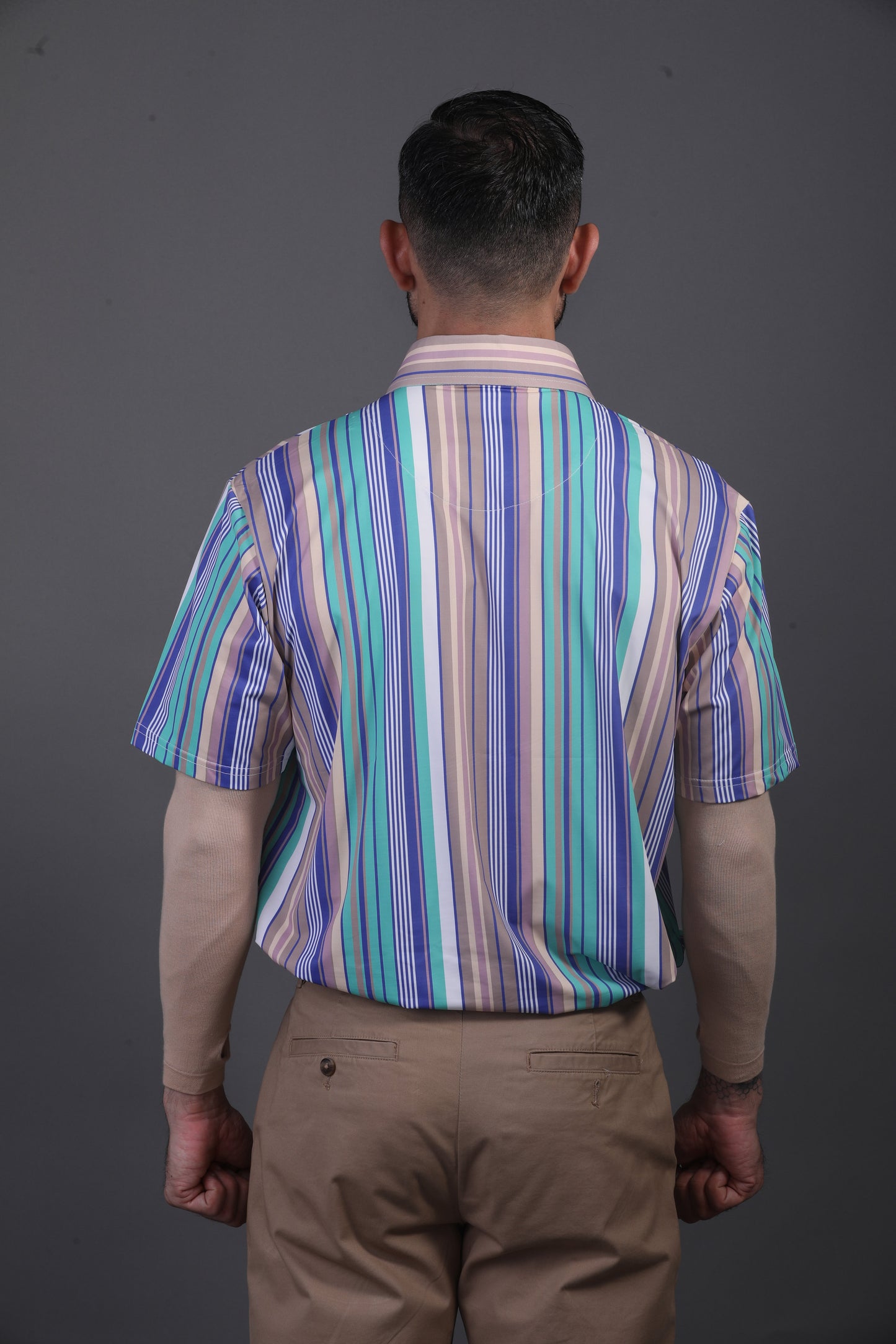 Luxe  Vertical Stripes Multicolor Polo