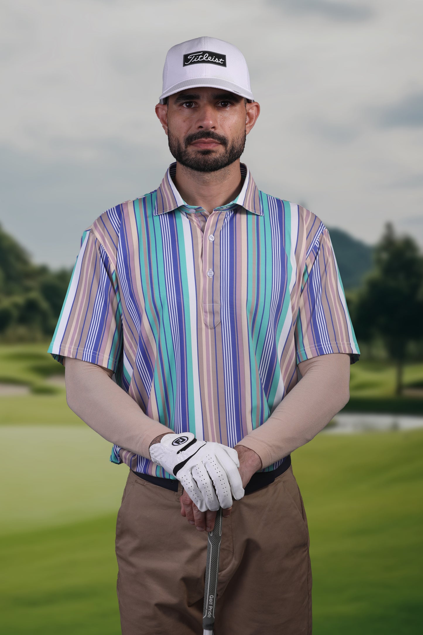 Luxe  Vertical Stripes Multicolor Polo