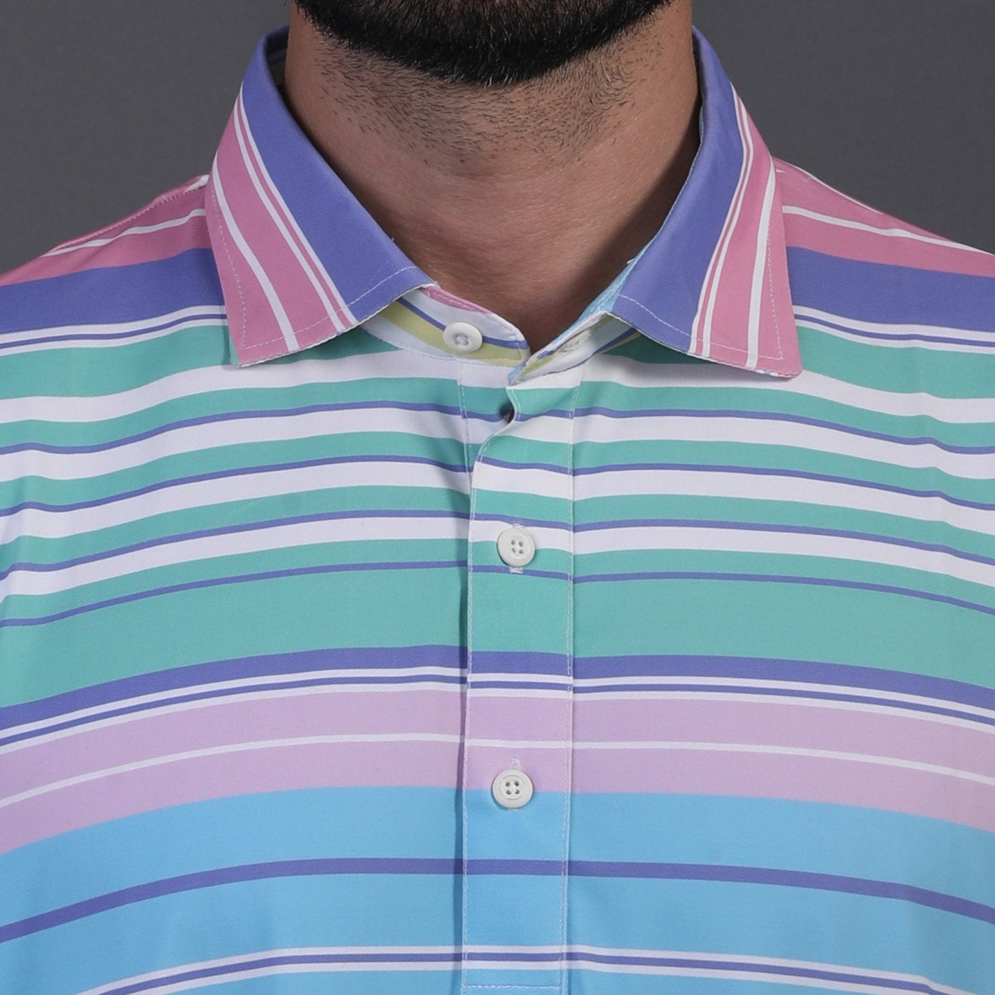 Super Luxe Stripes Multicolor Knit Polo