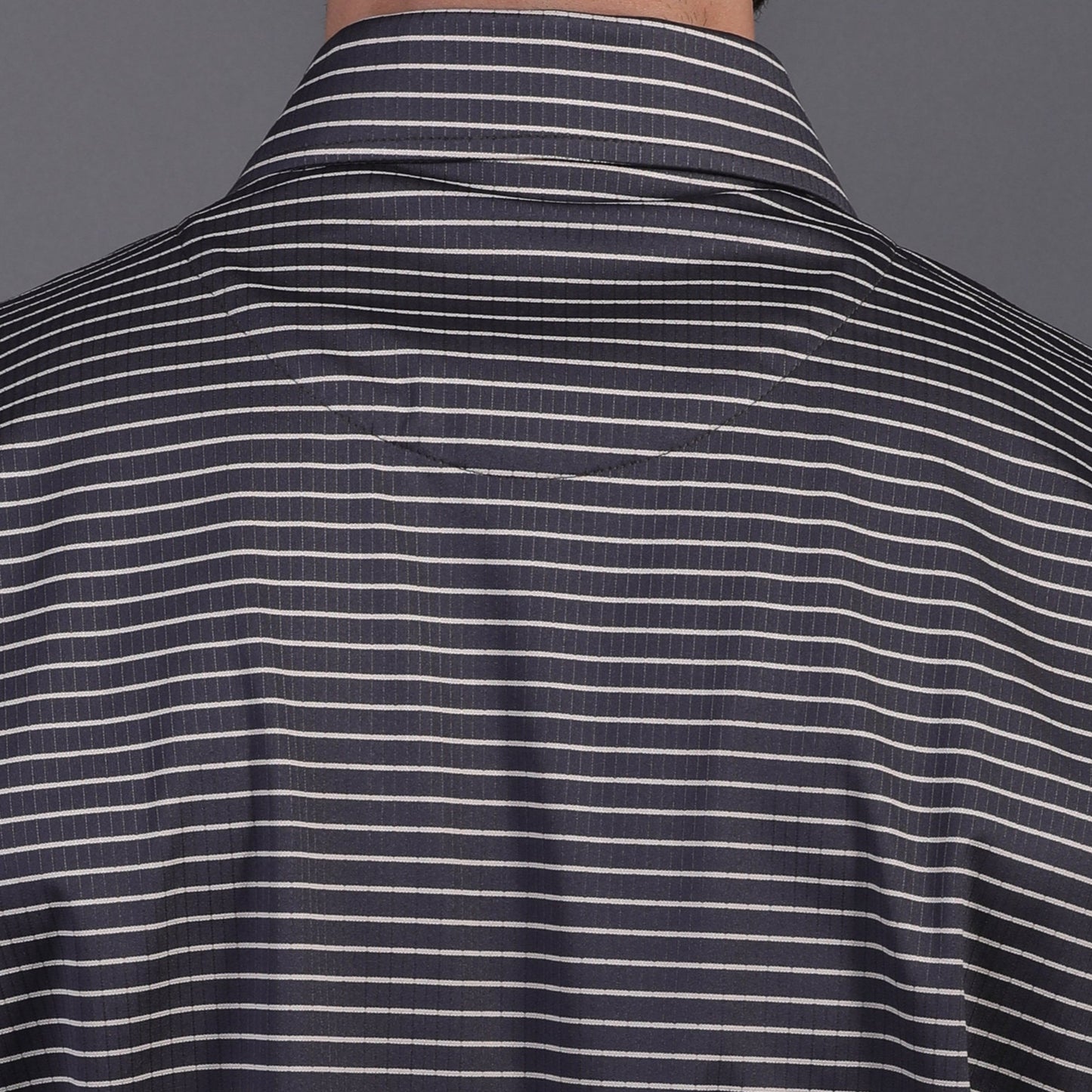 Regal Stunning Black Stripe Open Shirt Polo