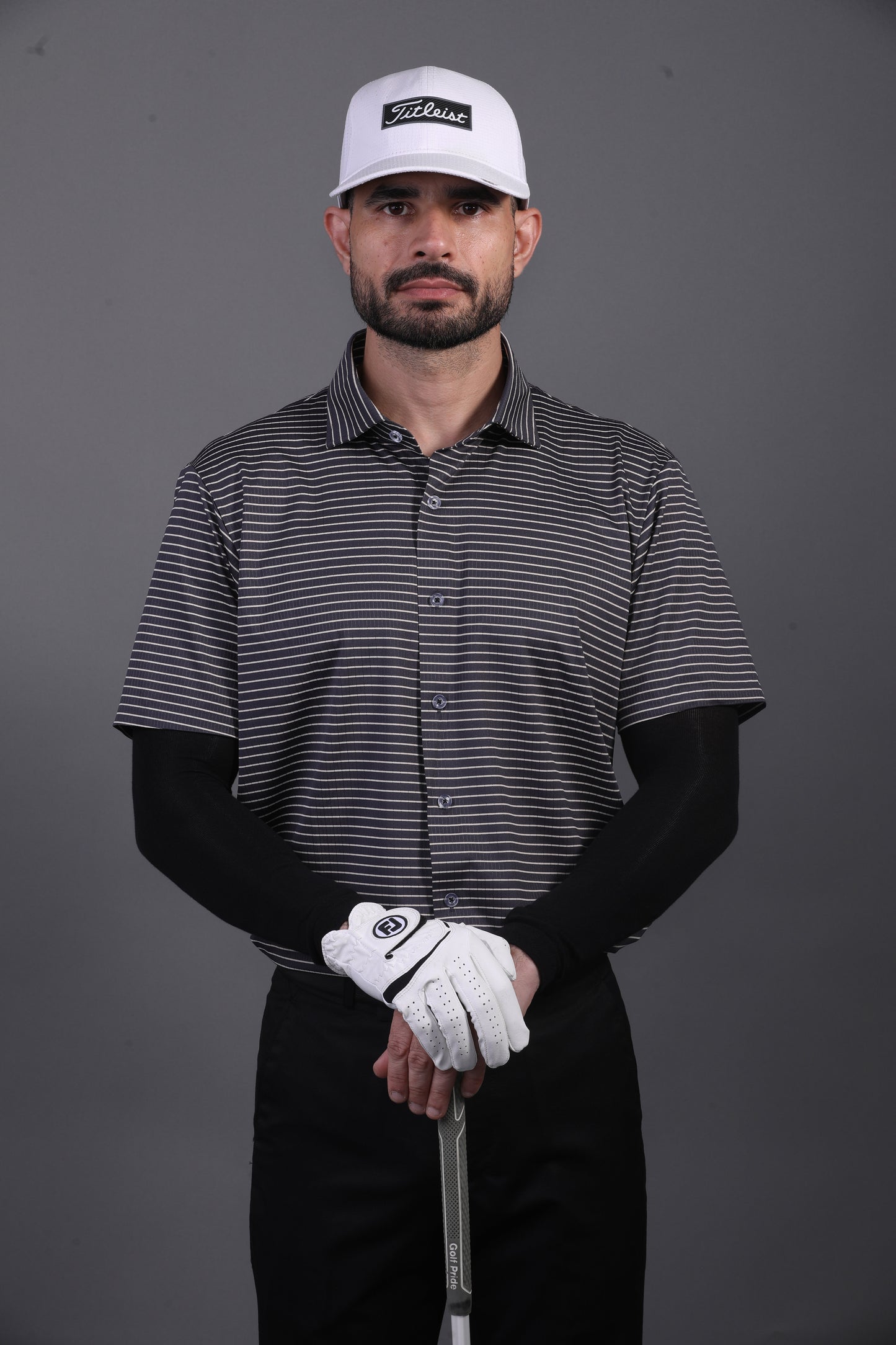 Regal Stunning Black Stripe Open Shirt Polo
