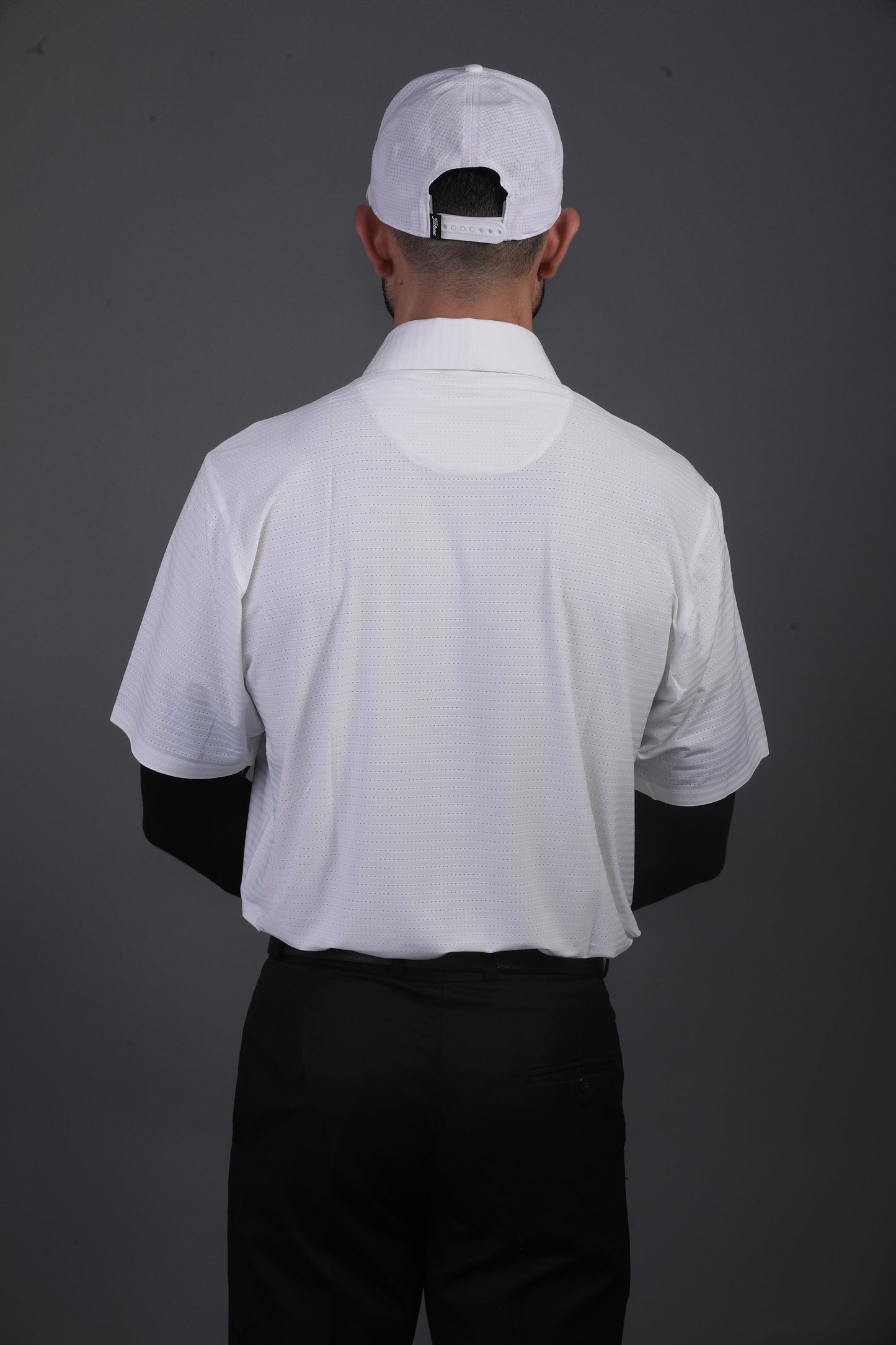 Regal Basic White Dot Jaquard Open Shirt
