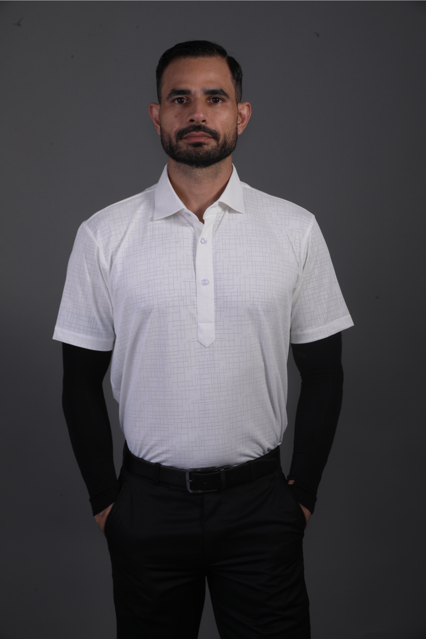 Regal Ultimate Jaquard Design Structure White Polo