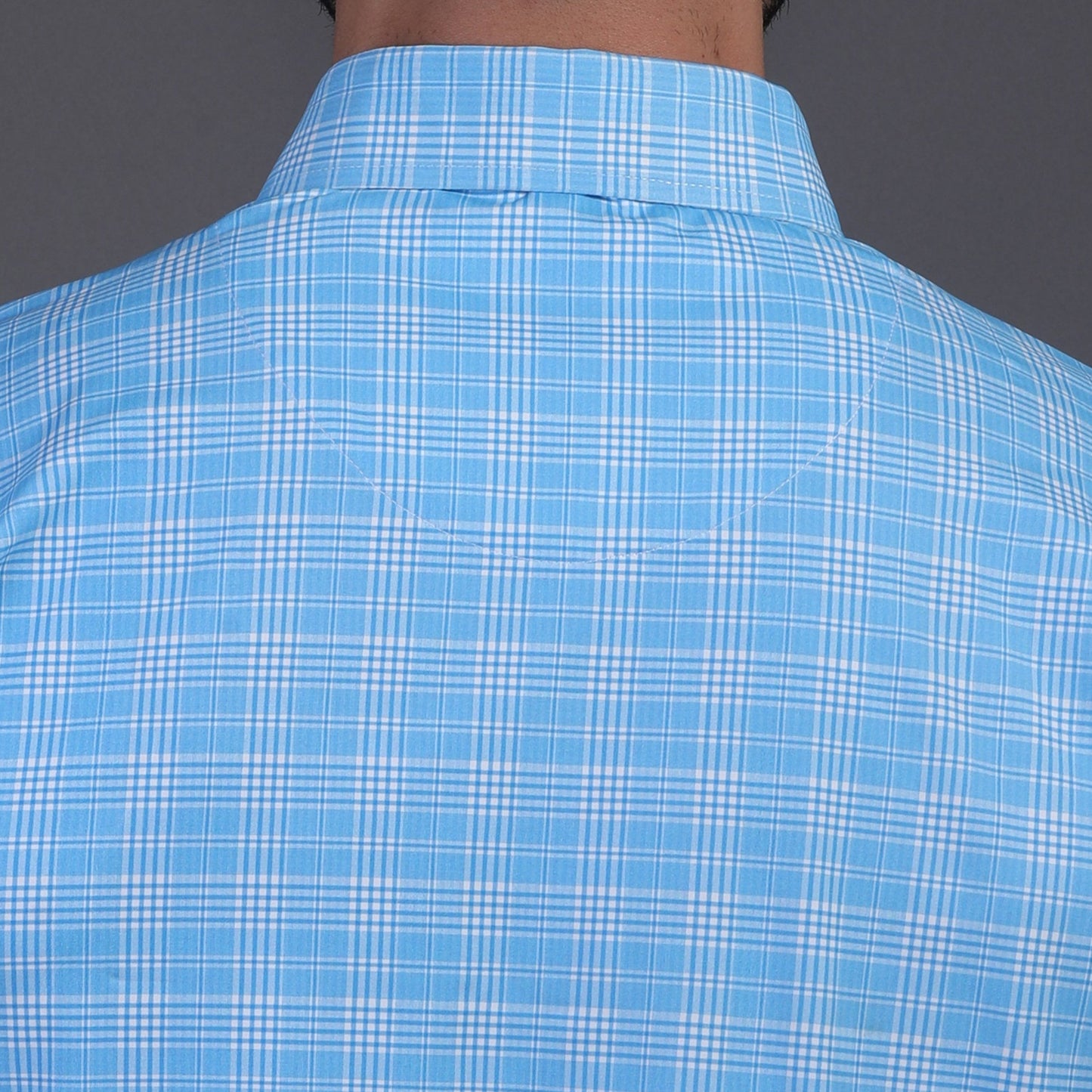 Prestige Classic Light Blue Checks Print Polo