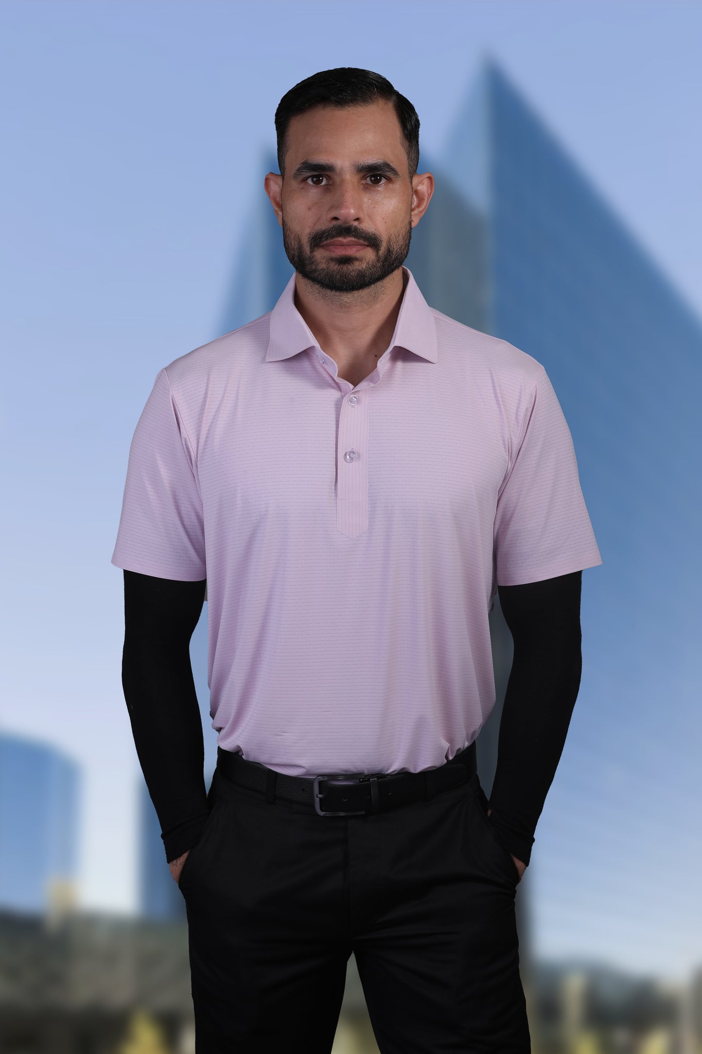 Prestige Classic Light Mauve Jaquard Polo