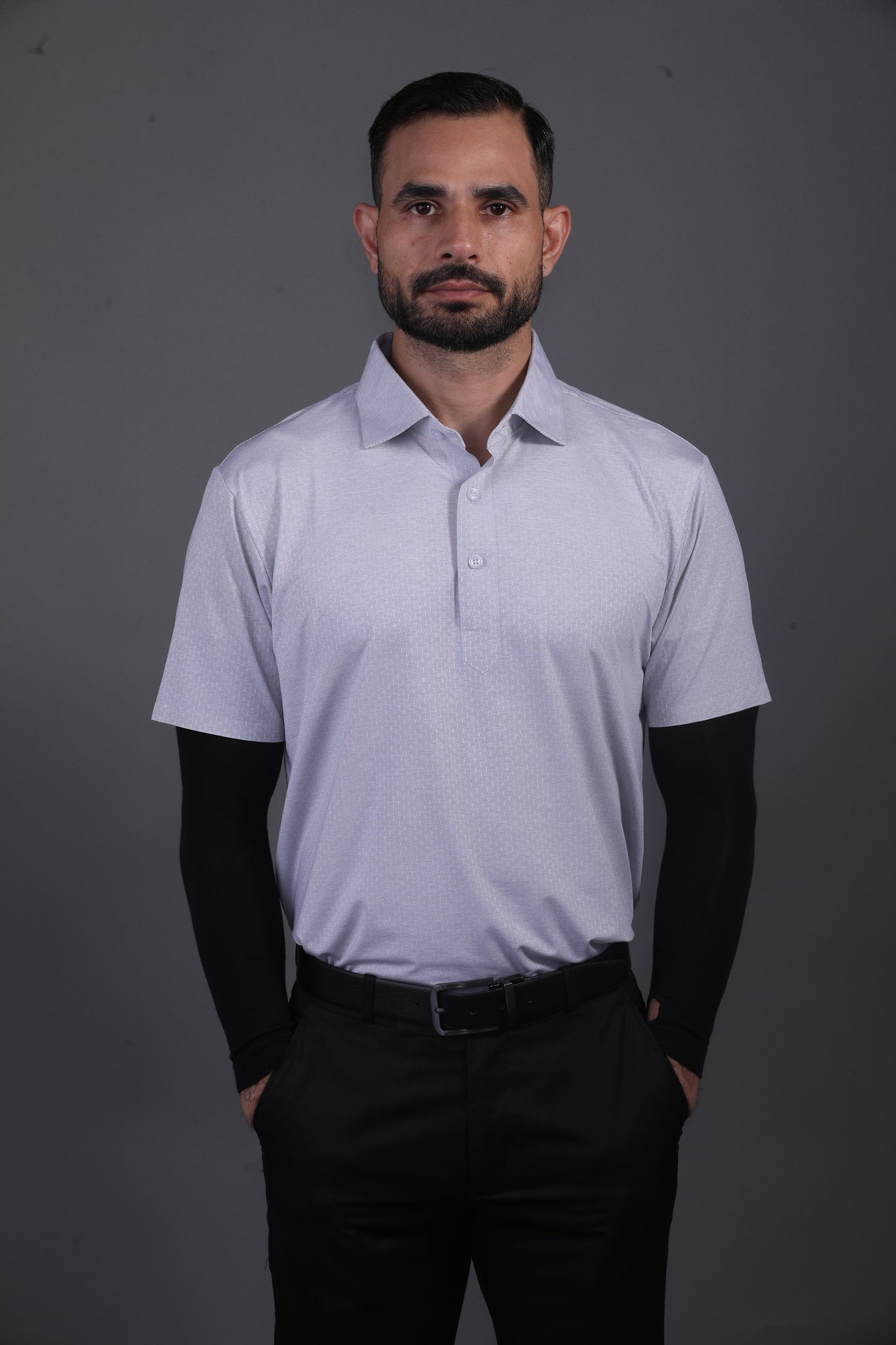 Prestige Classic Superior Grey Jaquard Polo