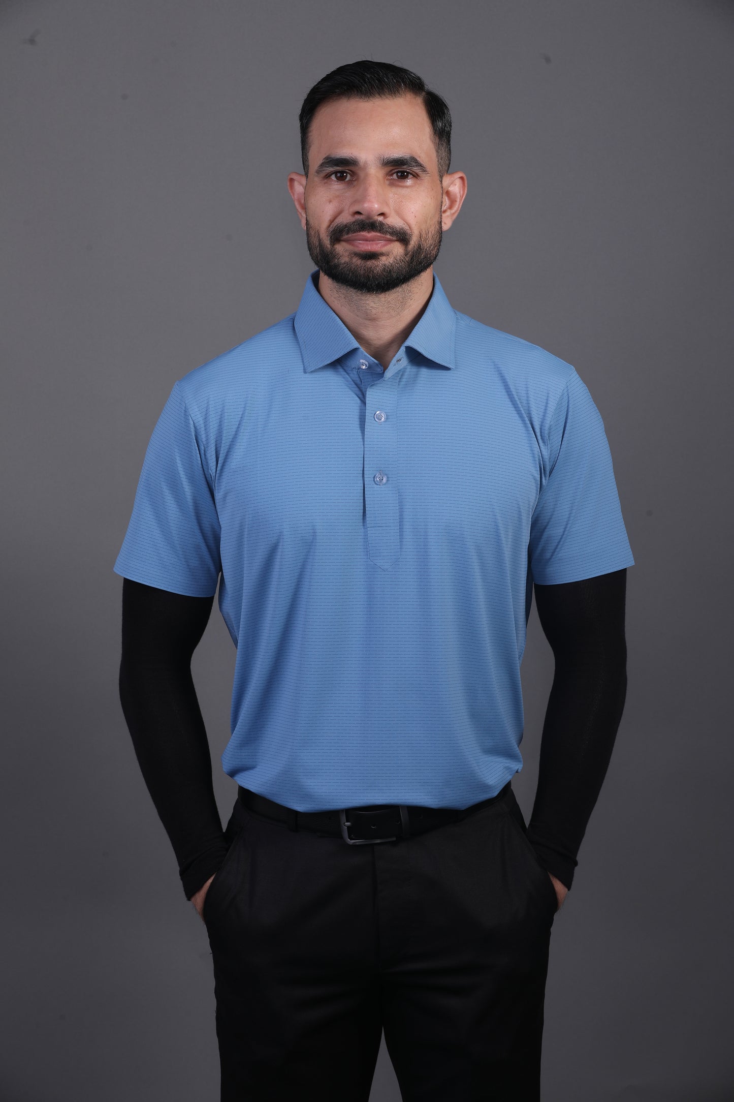 Prestige Classic Blue Jaquard Polo