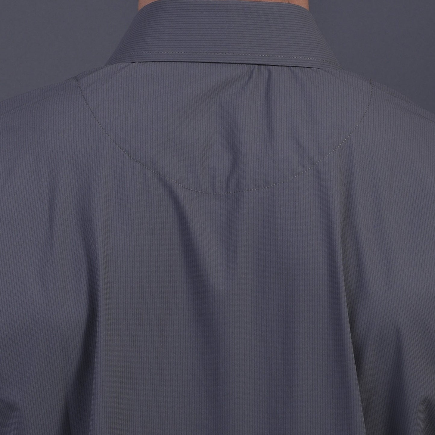 Premium Stripe Jaquard Charcoal DapperTee Polo For Office