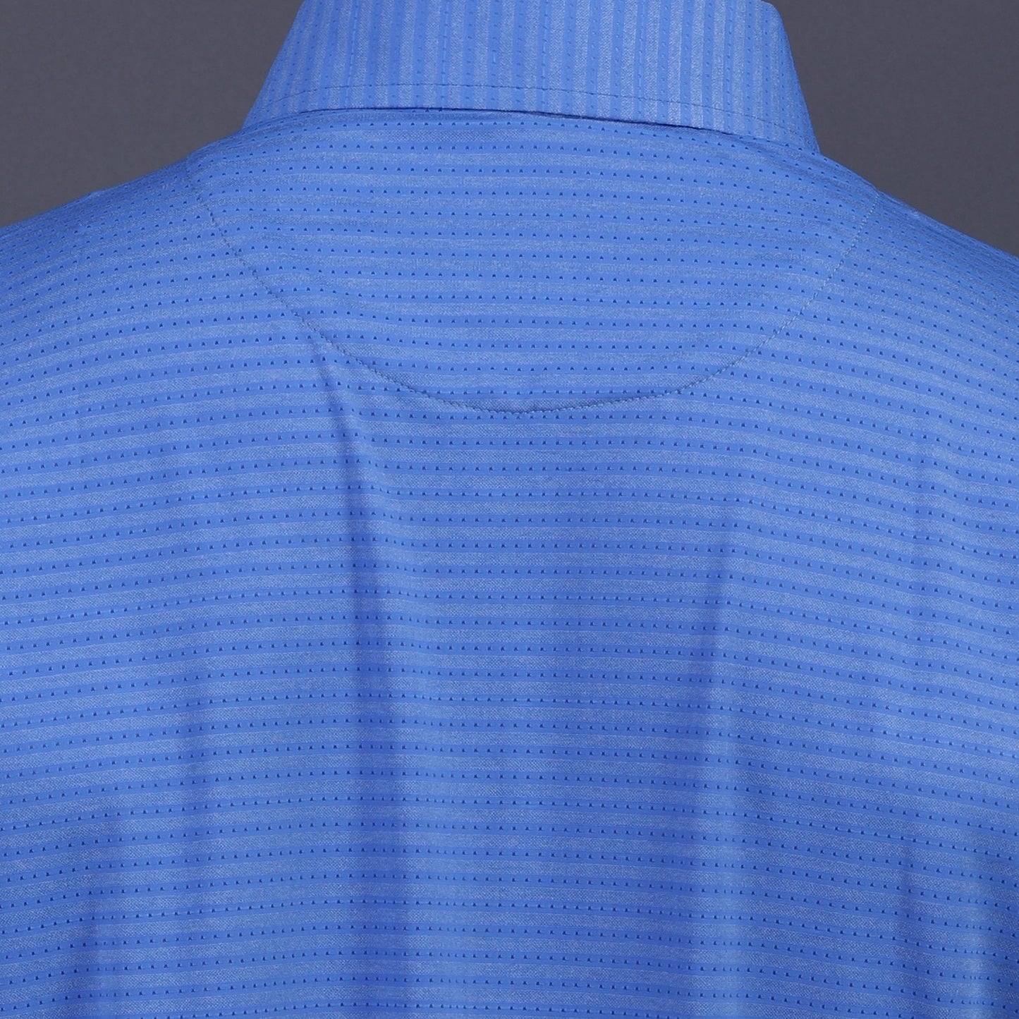 Super Jaquard Double Structure Blue DapperTee Polo For Office