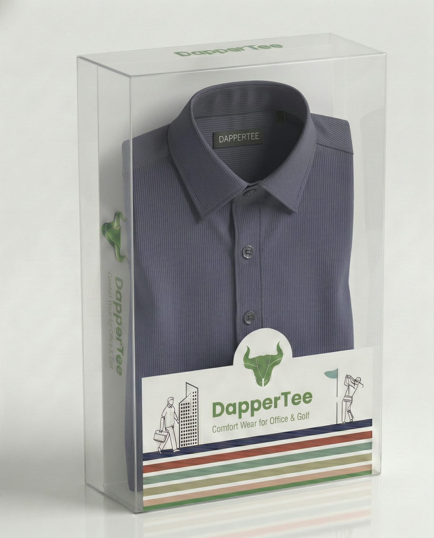 DapperTee premium open polo luxury packaging for high-end professional corporate gifting needs.
