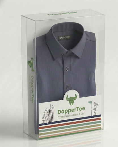 DapperTee premium open polo luxury packaging for high-end professional corporate gifting needs.