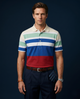 Super Essential Flex White Blue Red Polo