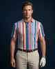 Luxe Vertical Stripes Multicolor Polo