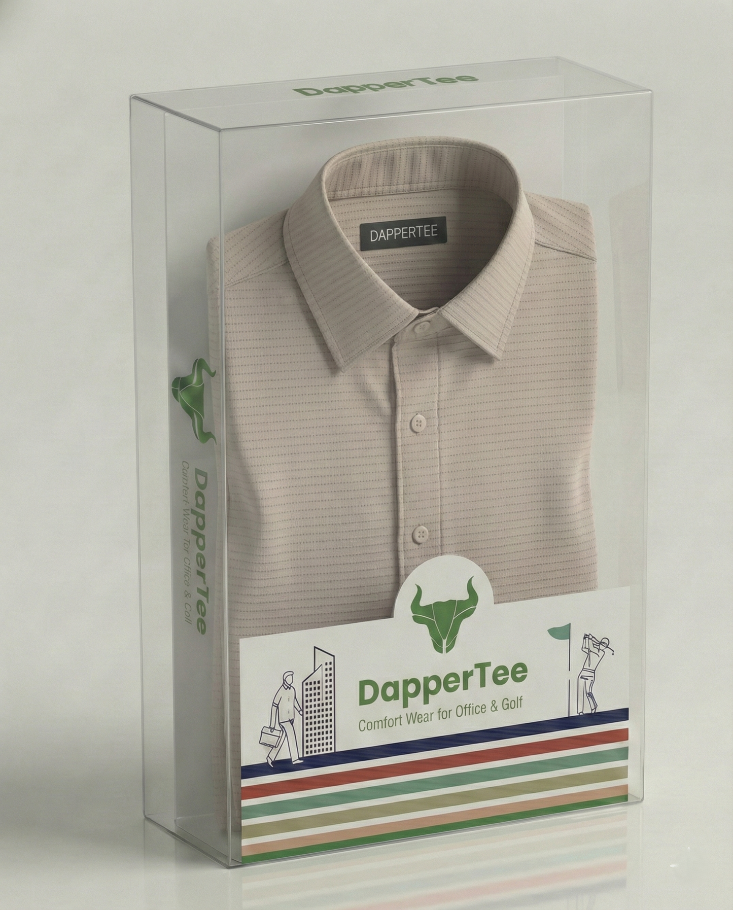 DapperTee premium open polo luxury packaging for high-end professional corporate gifting needs.