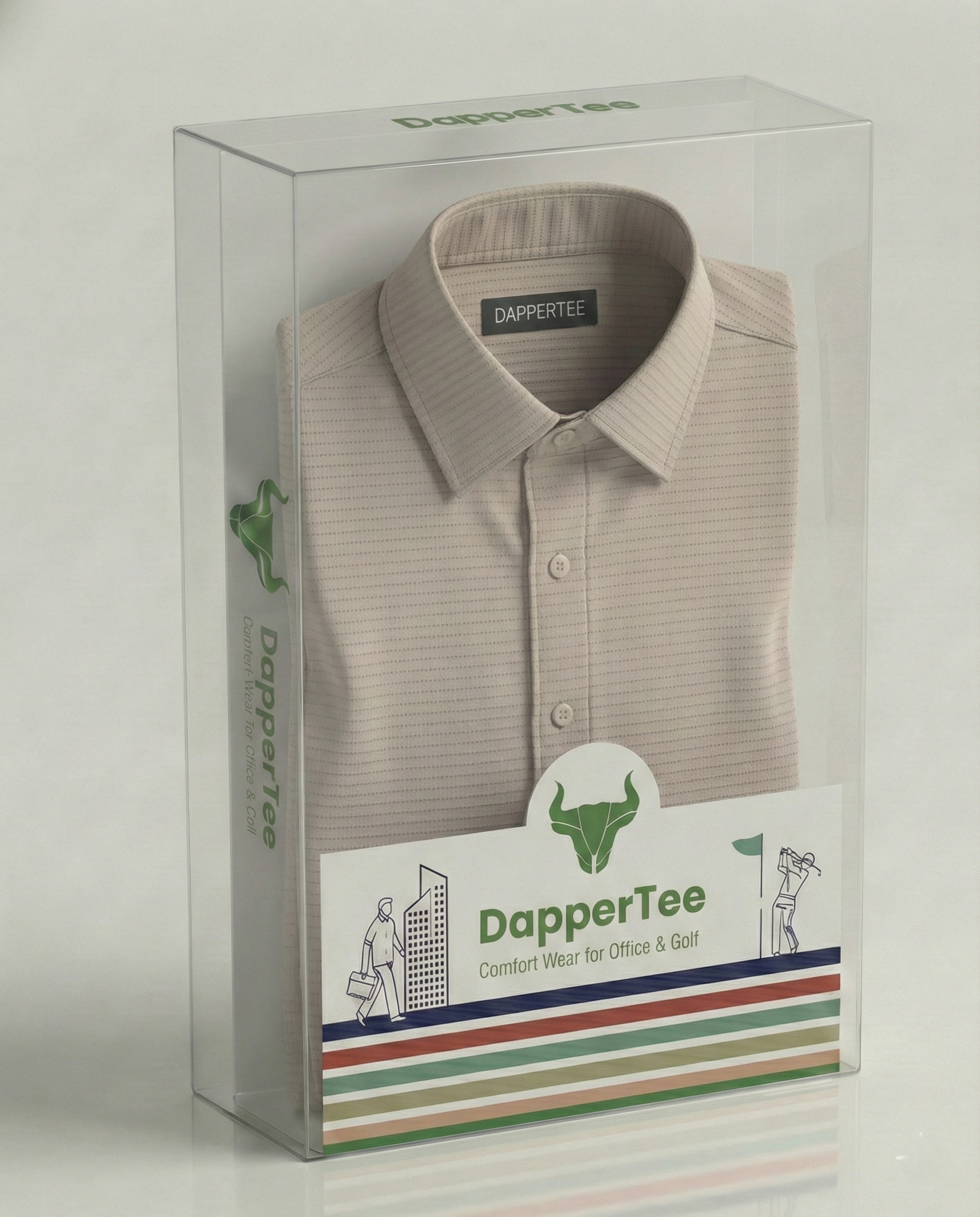 DapperTee premium open polo luxury packaging for high-end professional corporate gifting needs.